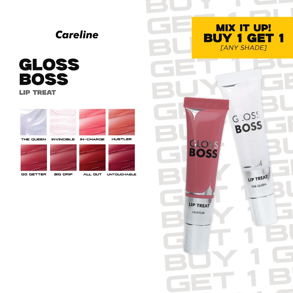Buy 1, Get 1 Careline Gloss Boss Lip Treat 12g [ANY SHADES]