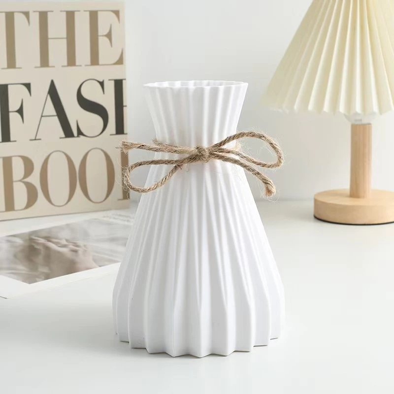 Plastic Vase Portable Household Unique Vase Flower Arrangement Container Home Room Decoration