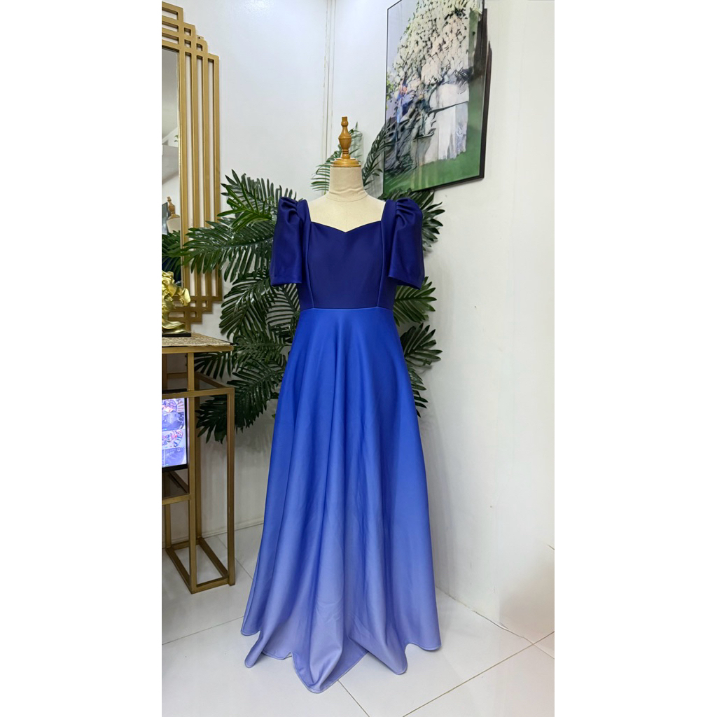 MODERN FILIPINIANA OMBRE DRESS
