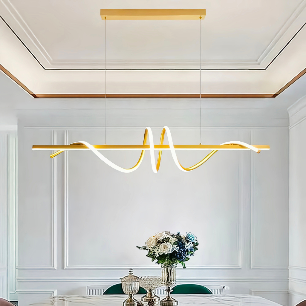 Modern LED Chandelier Ceiling Light Tri Color Hanging Lights for Dinning Living Room Pendant Lamp