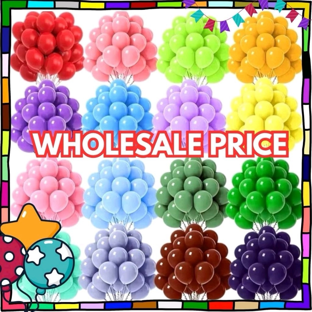 50PCS 10Inch Metallic Glossy Latex Balloons Birthday Decor Party Decorations Happy Birthday Balloon