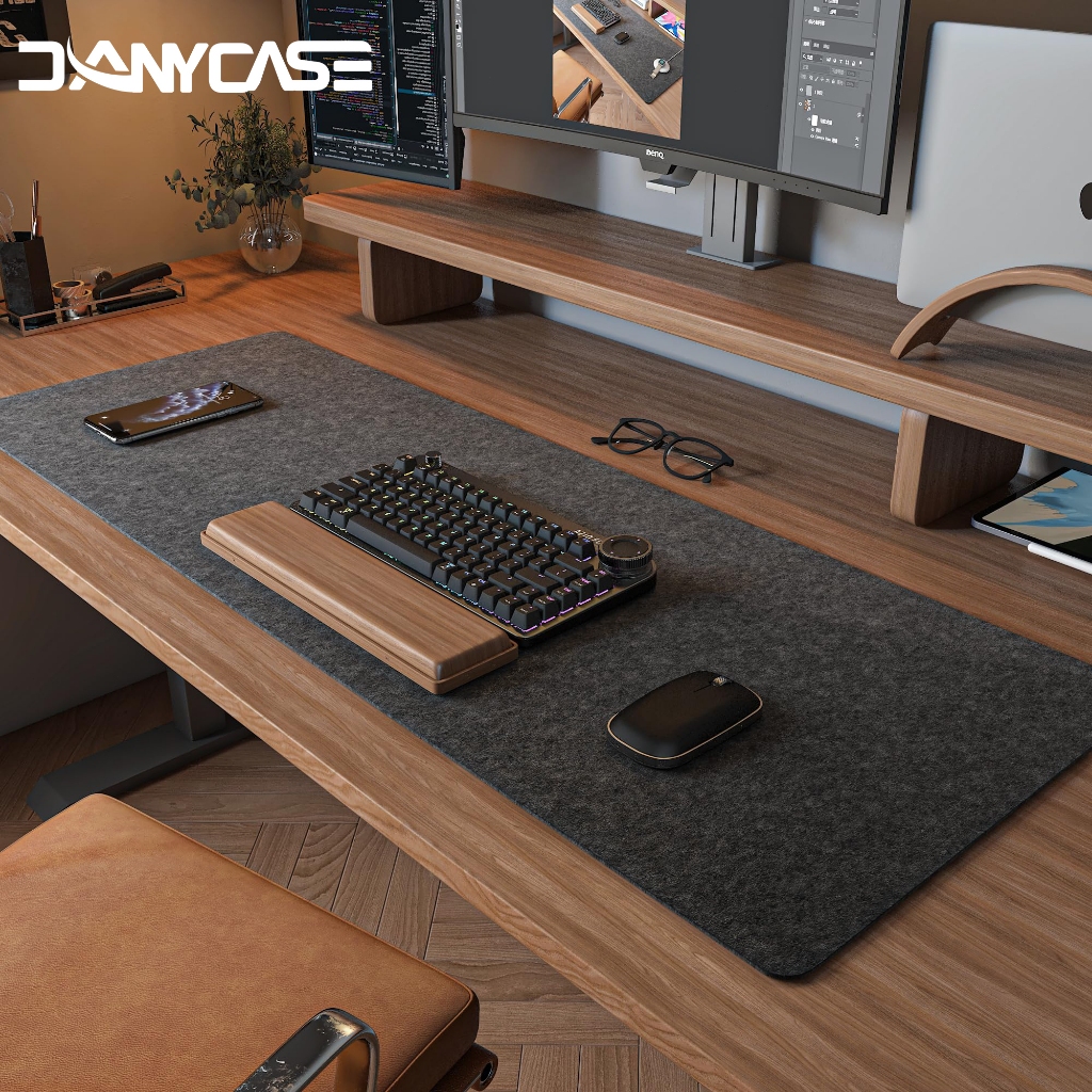DANYCASE Large Office Computer Desk Mouse Pad Mat Gaming Table Cover Wool Felt Laptop