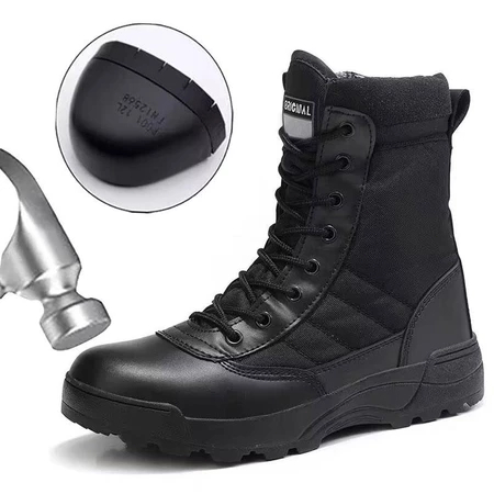 Ultra-light Safety Boots Tactical Boots Outdoor Work Shoes Non-Slip Combat Shoes for Men