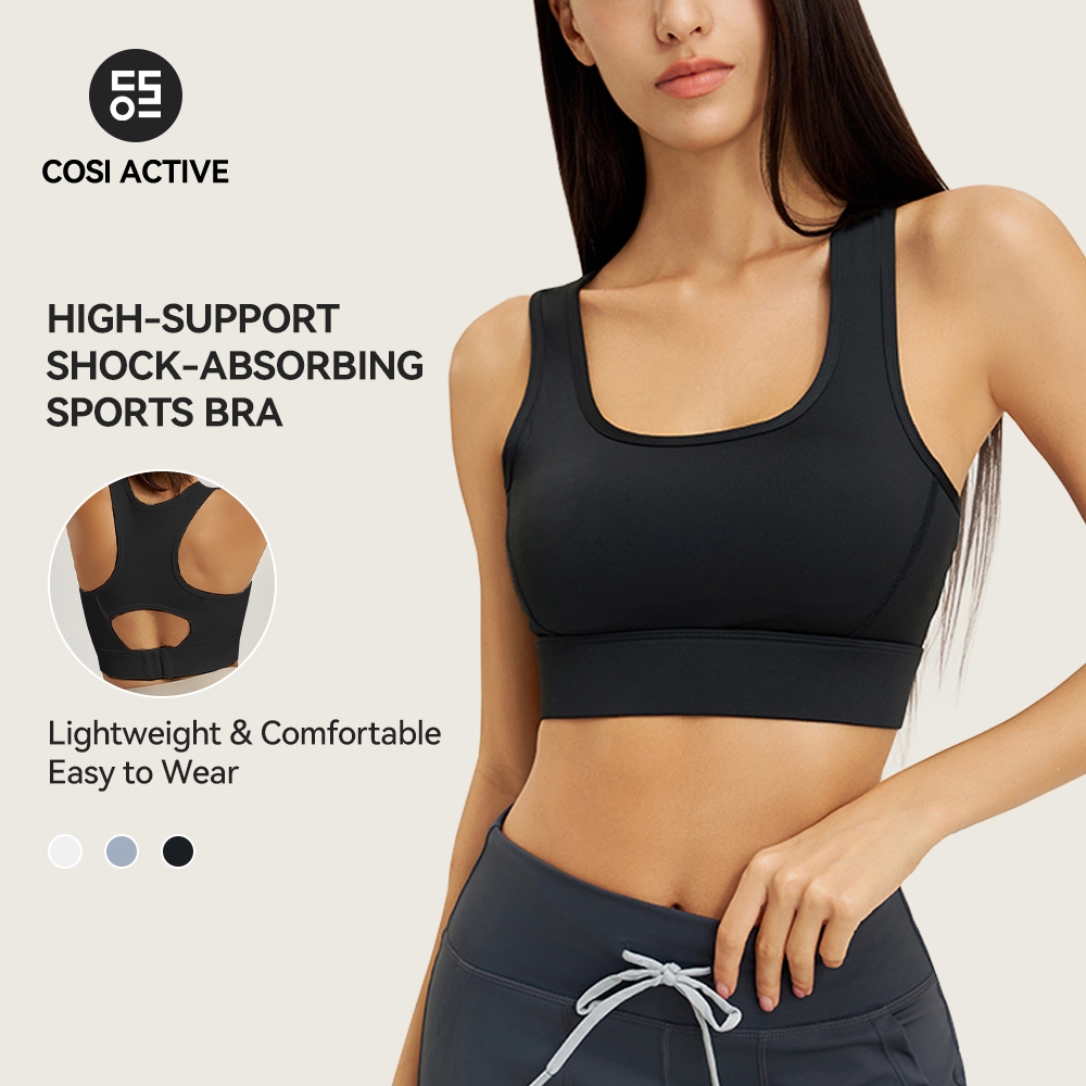 COSI ACTIVE sports bra for women yoga bra high support Wide shoulder straps shockproof Lightweight