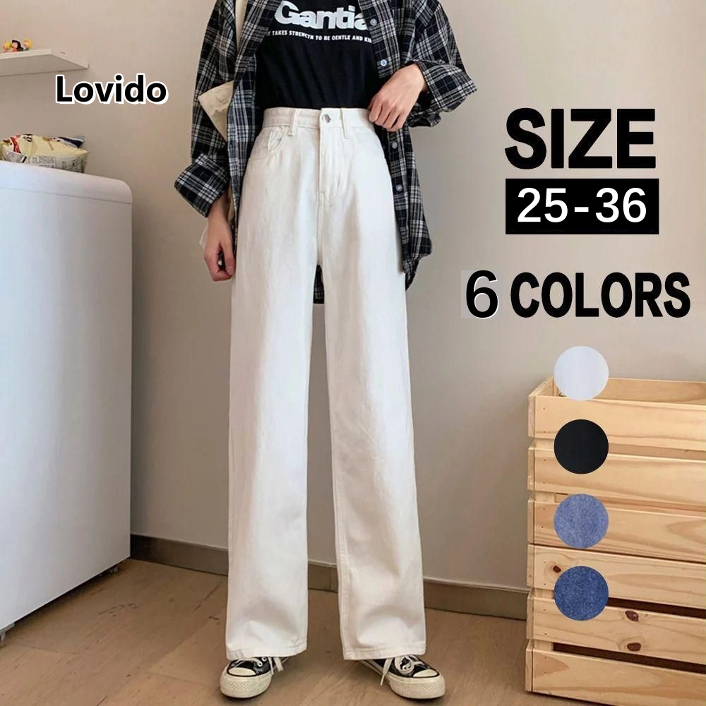 S-5XL~Popular pants white Denim Jeans Women spring wide leg pants loose straight trousers PLUS SIZE