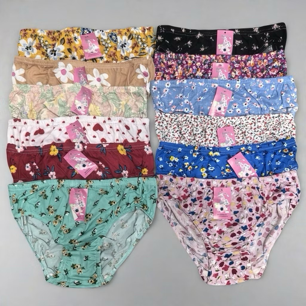 Floral Panty 12pcs women’s panty random brand COD&Freeshipping women’s new underwear cotton