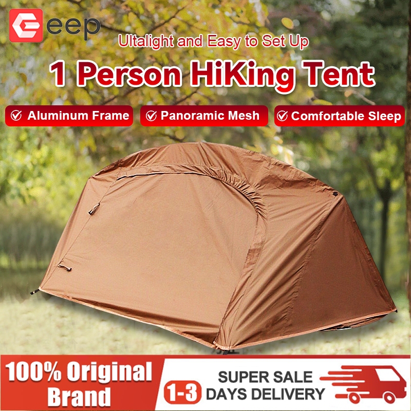 Quick opening camping tent outdoor lightweight single shelter portable anti mosquito hiking travel