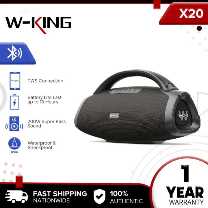 W-KING X20/D20 Powerful 200W Super Bass IPX6 Waterproof Outdoor boombox