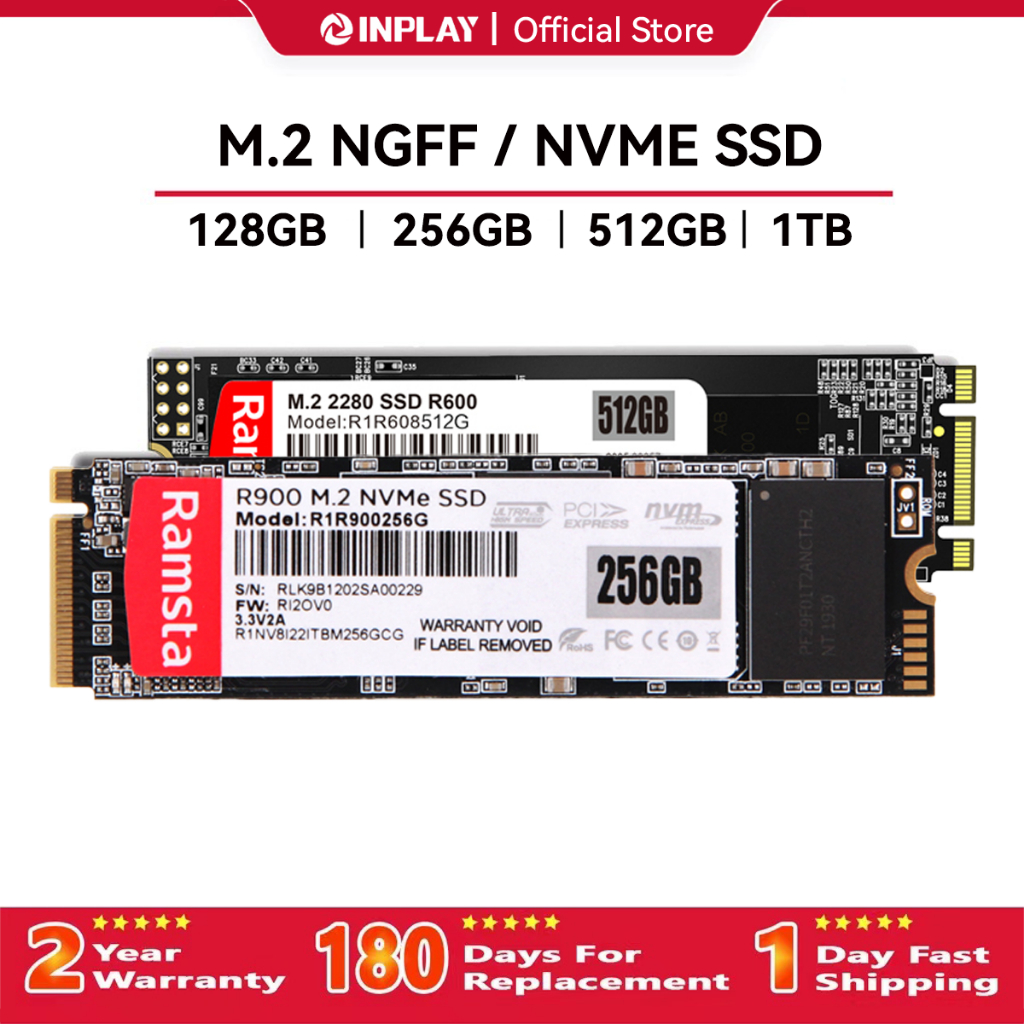 Ramsta M.2 SSD 128GB 256GB 512GB 1TB M.2 NGFF / NVME SSD For PC Computer Laptop R600 R900