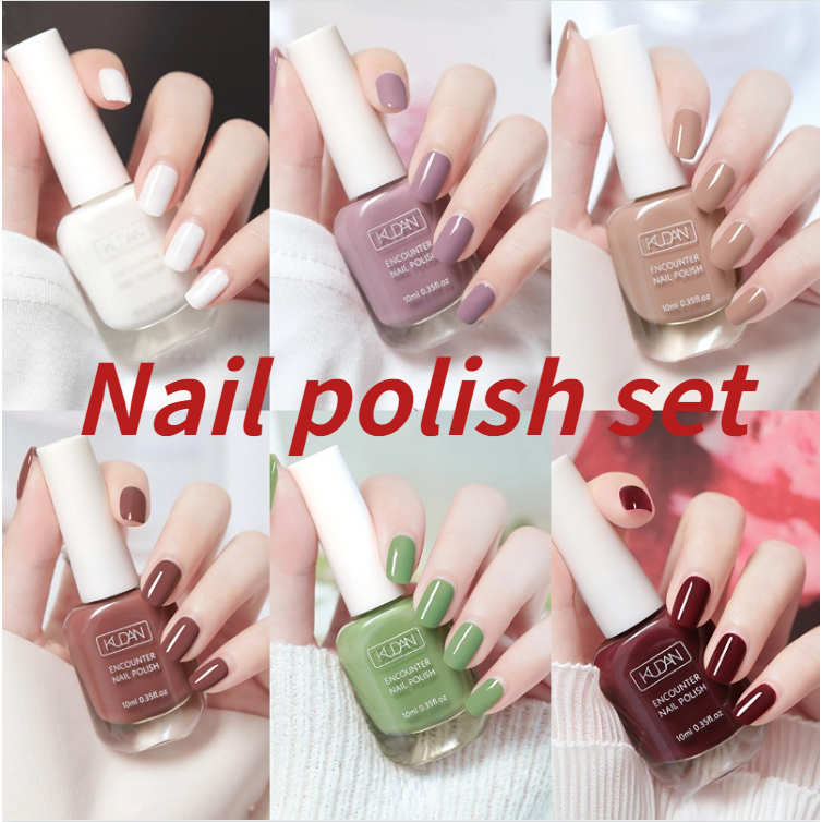 10ml Nail Polish Set 6Pcs 4Pcs Set Baking Free Peelable Nail Polish Nude Red Cutics Nail Polish