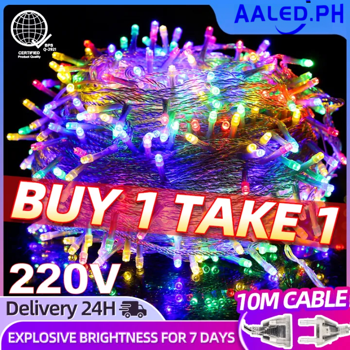 220V 10M 100 LED Holiday Decoration Christmas Lights Indoor Outdoor Party Light String Decoration
