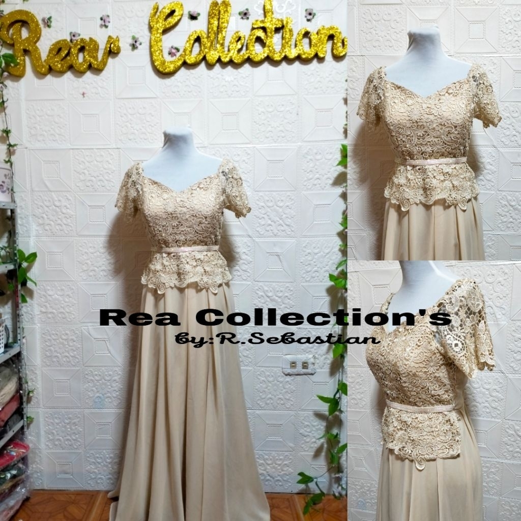 MOTHER/SPONSOR GOWN OFFSHOULDER HORSER DESIGN