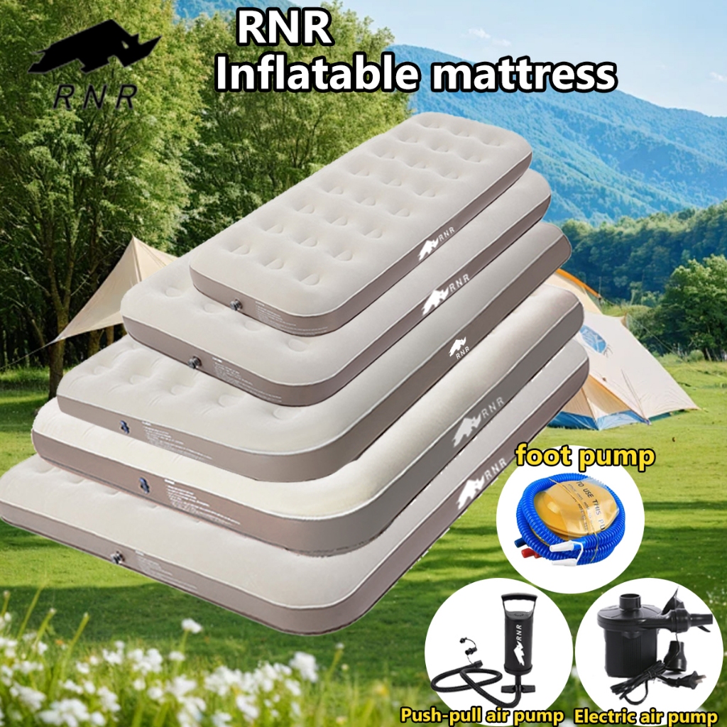 RNR Portable Inflatable Bed Single/Double/King Size Multi Sizes Household Camping Air Mattress