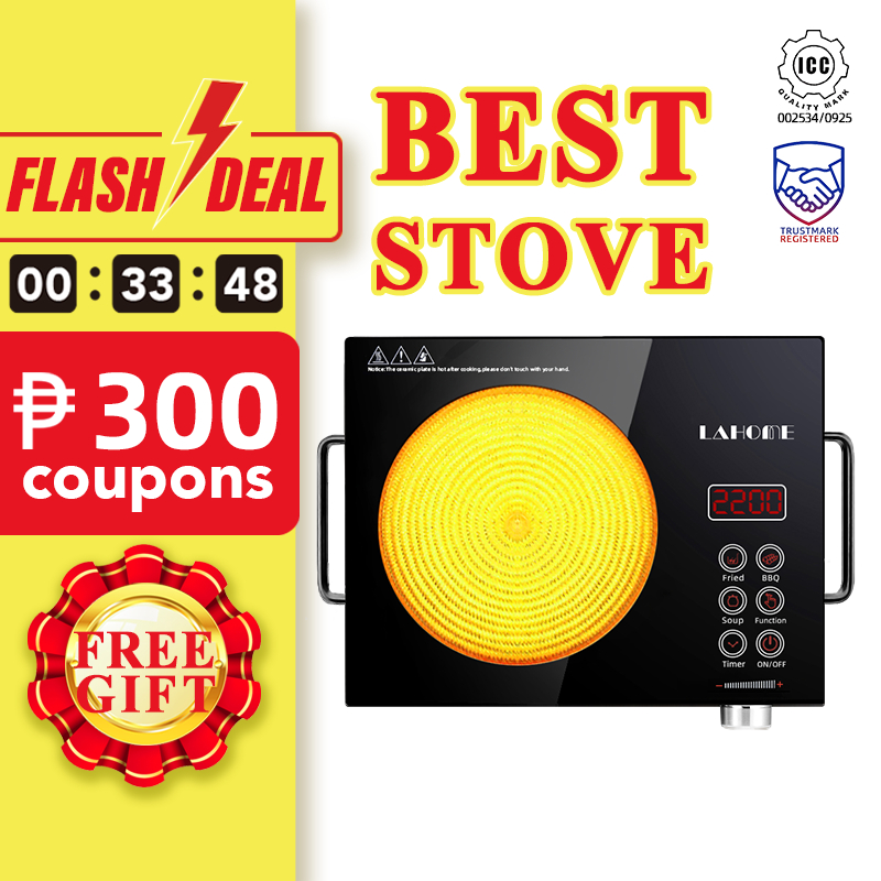 LAHOME Electric Ceramic Stove Infrared Induction Cooker Heater Burner Fit Any Pot Super Energy Save