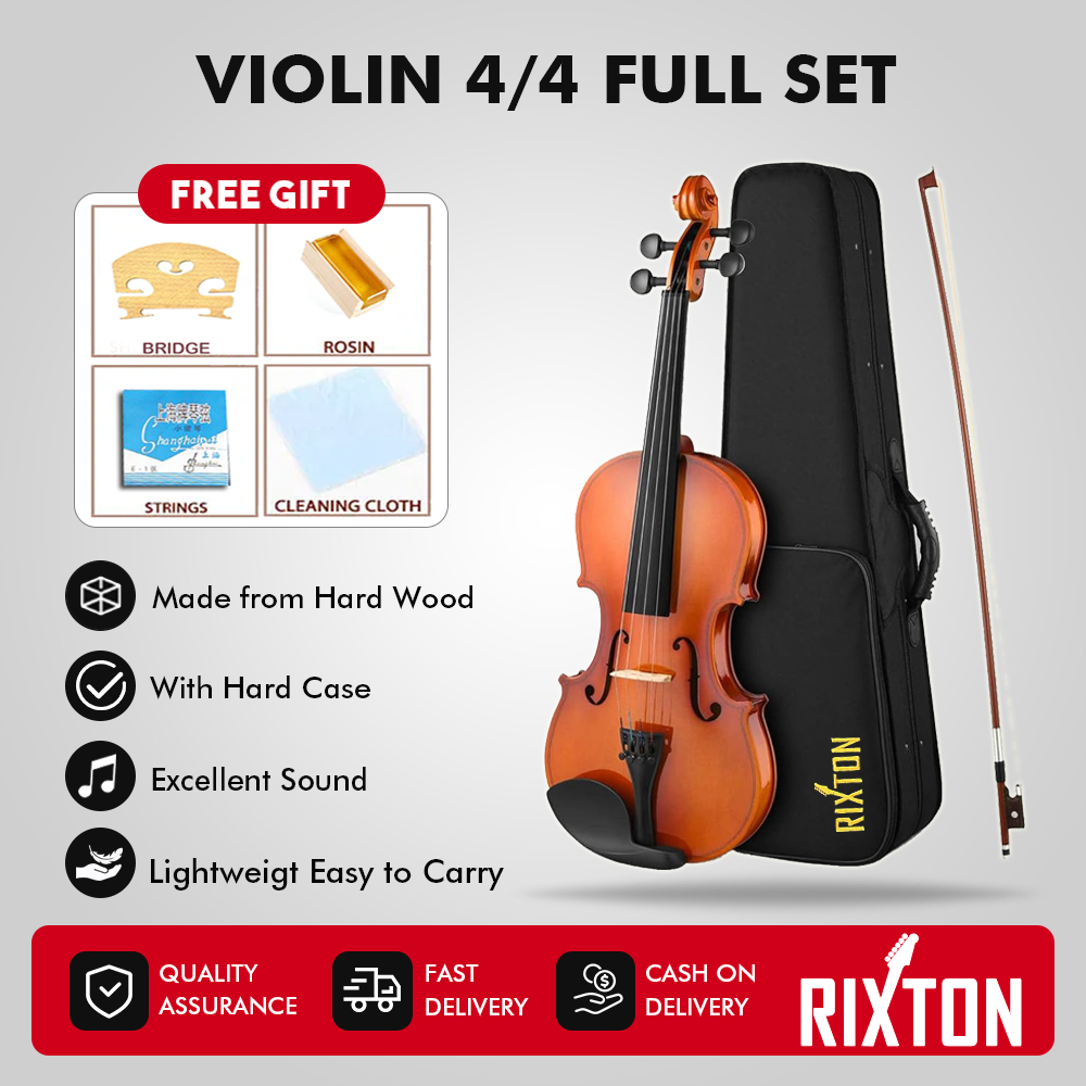 RIXTON Professional Violin 4/4 Full Complete Set of Rosin Free Packaging Orchestral Instruments