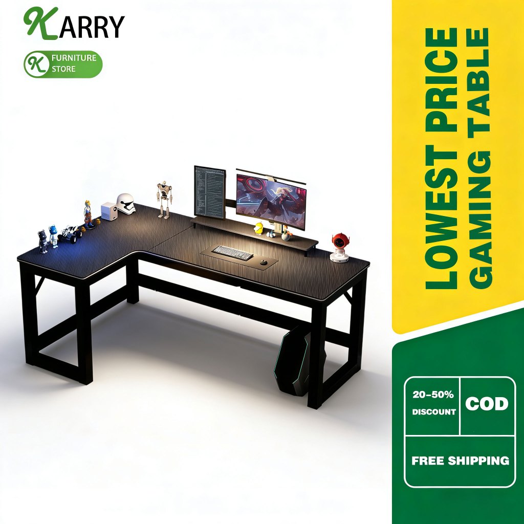 KARRY Gaming Table L-Shape Desk Corner Computer Desk 120/140cm