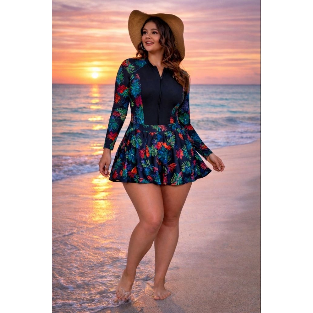 Wendy Plus Size Rash Guard Skirt (No inner included)