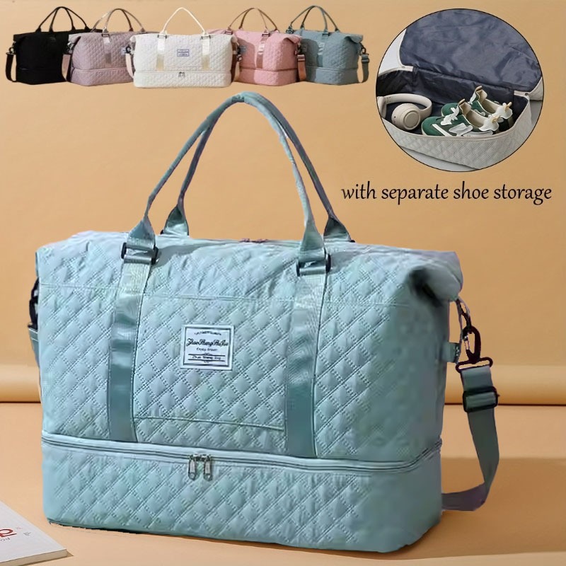 UISN #S1340 Large Capacity Travel Duffel Bag Sports Fitness Gym Yoga Tote Bag Luggage Storage Bag
