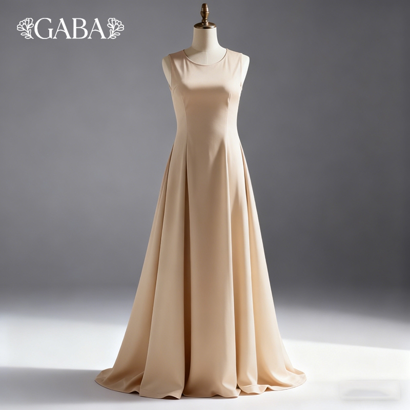 French High End party Evening Gown Woman Waist Cinching Slim Fitting Sleeveless Dress with Elegant