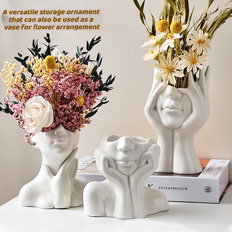 3PCS Artistic Design Creative Vase Desktop Ornament Gift Home Multi-Purpose Christmas Decor Gift