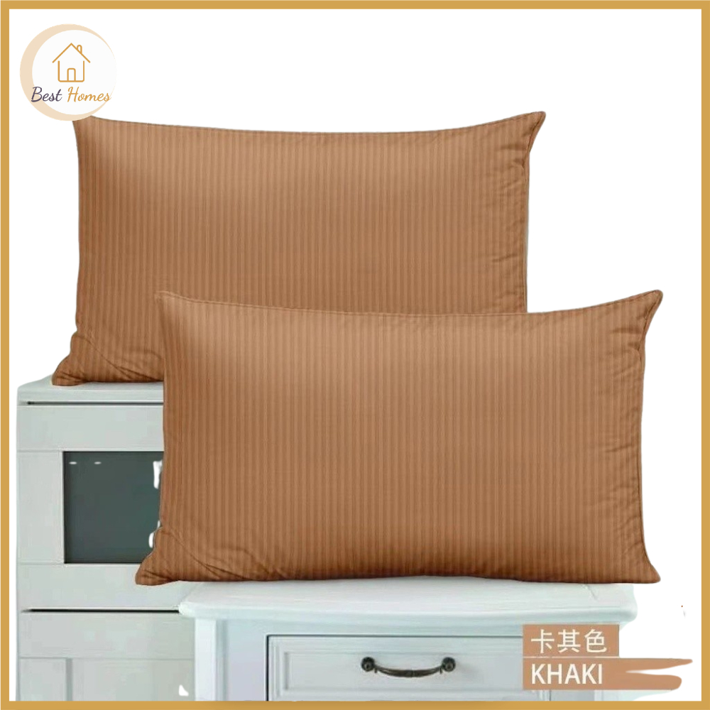 BestHome Plain Cotton Pillow Case with tripes 20"×30" inches
