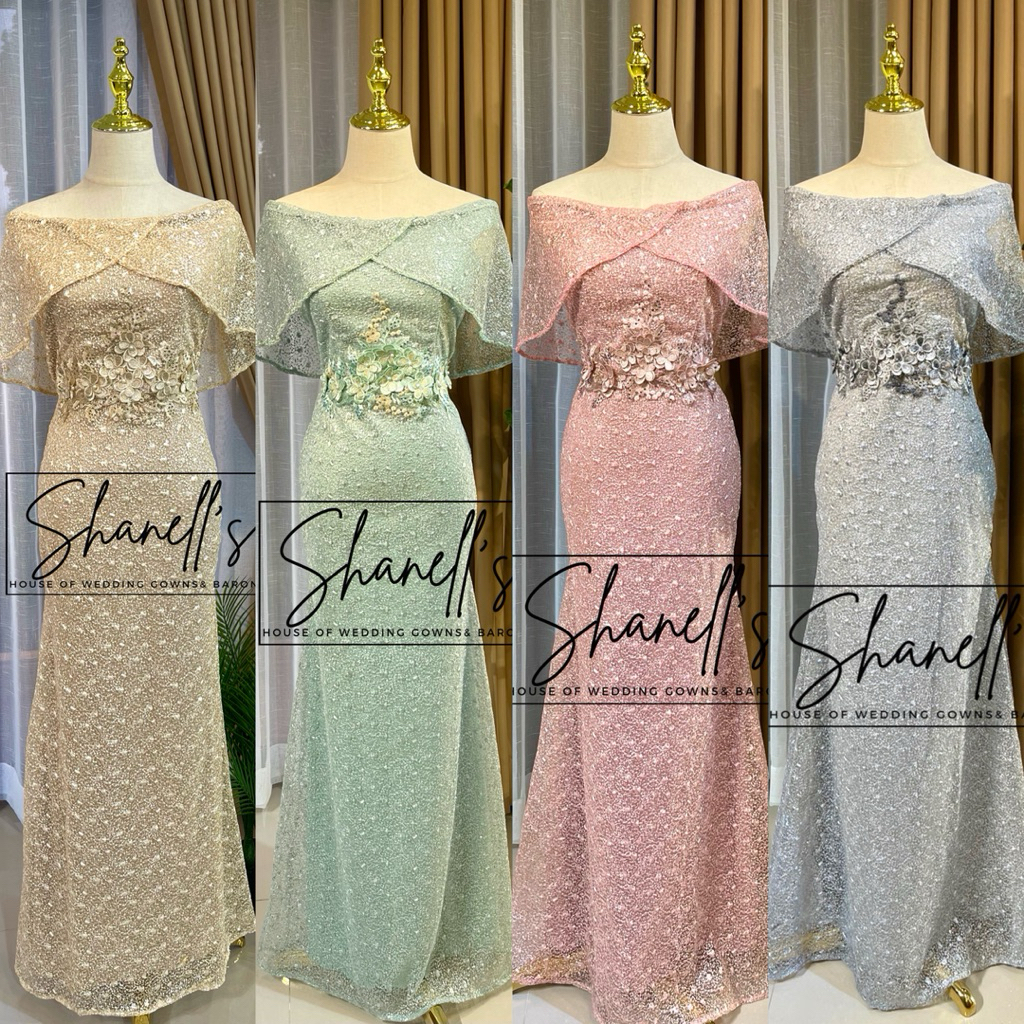 Ninang & Mother dress Lace offshoulder