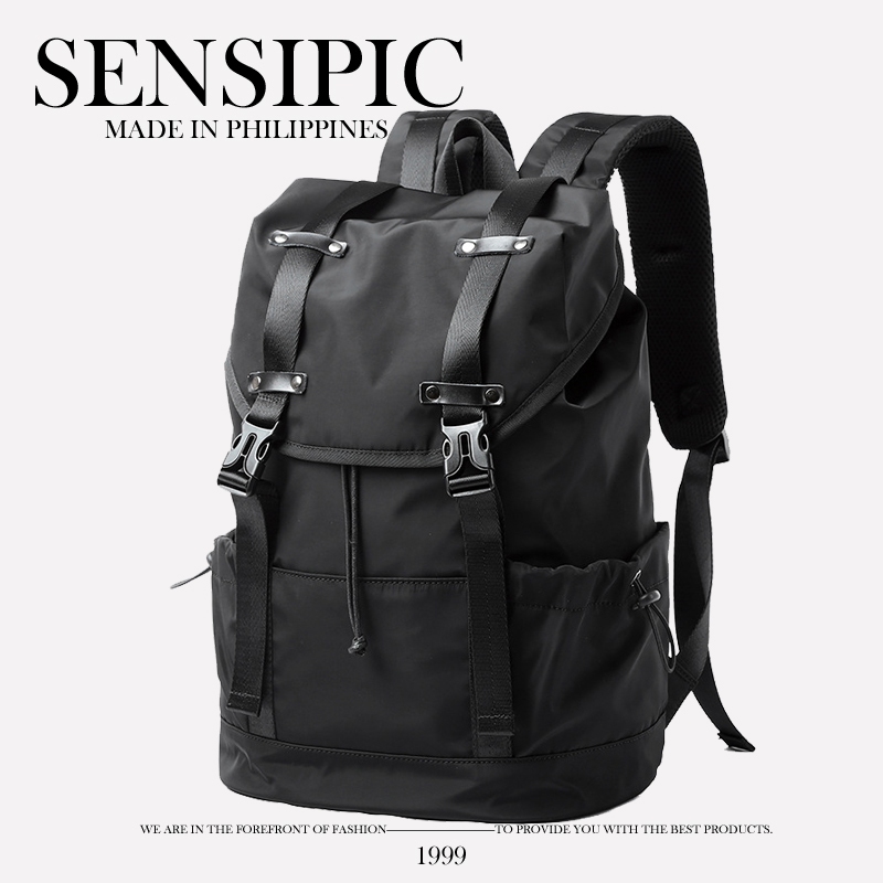 SENSI PIC#Outdoor men's backpack Korean fashion style student backpack black backpack big backpack