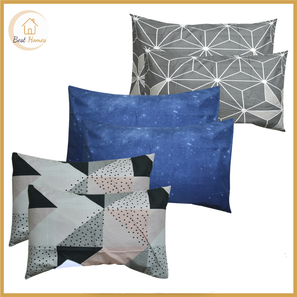 BestHome 2pcs Premium Pillowcase Peach Printed Design Pillow Case Cover Envelope Type | Punda