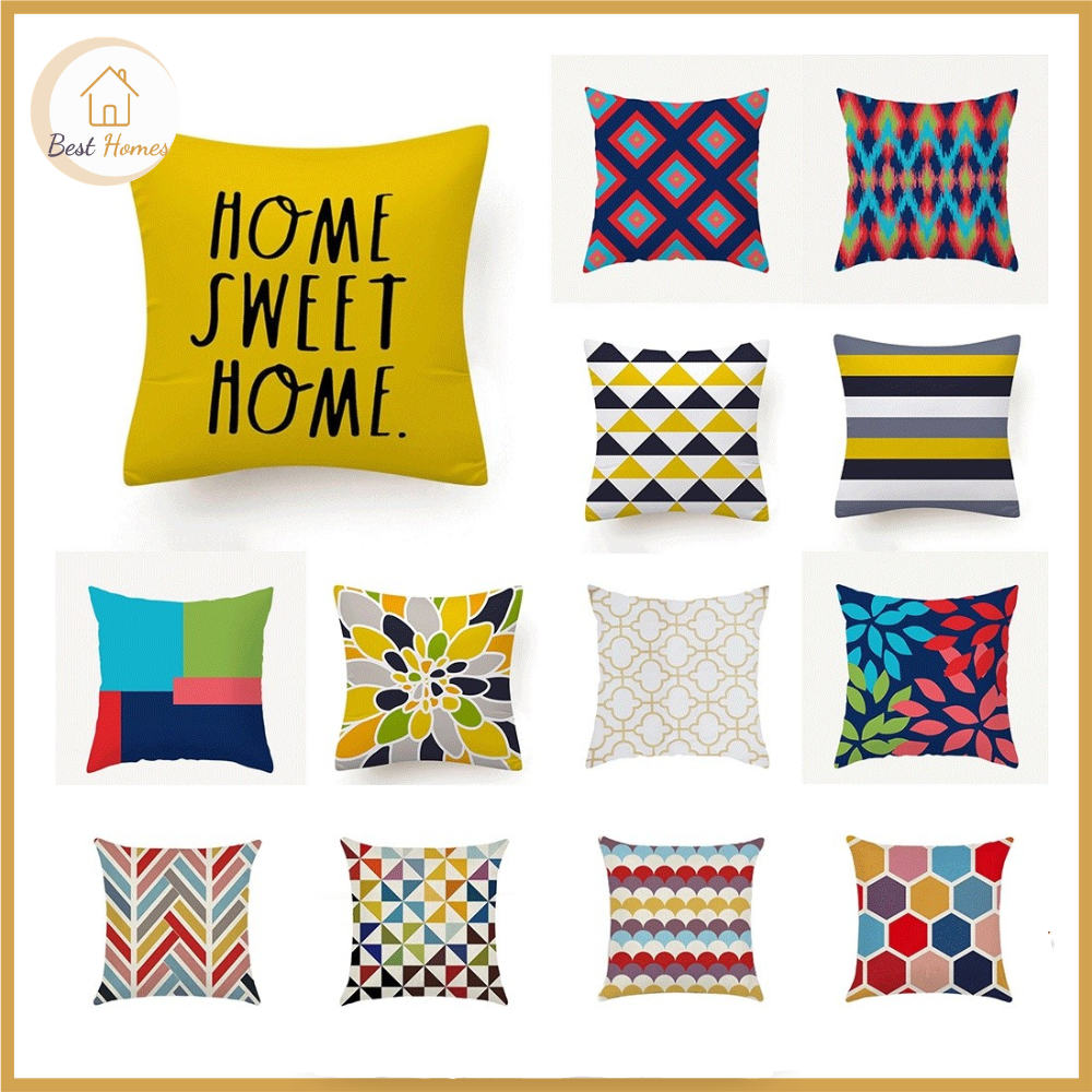 Best Home Custom Yellow Cushion Throw Pillow Case Bedsheet Sofa Bed Throw Pillow Cover 17x17inches