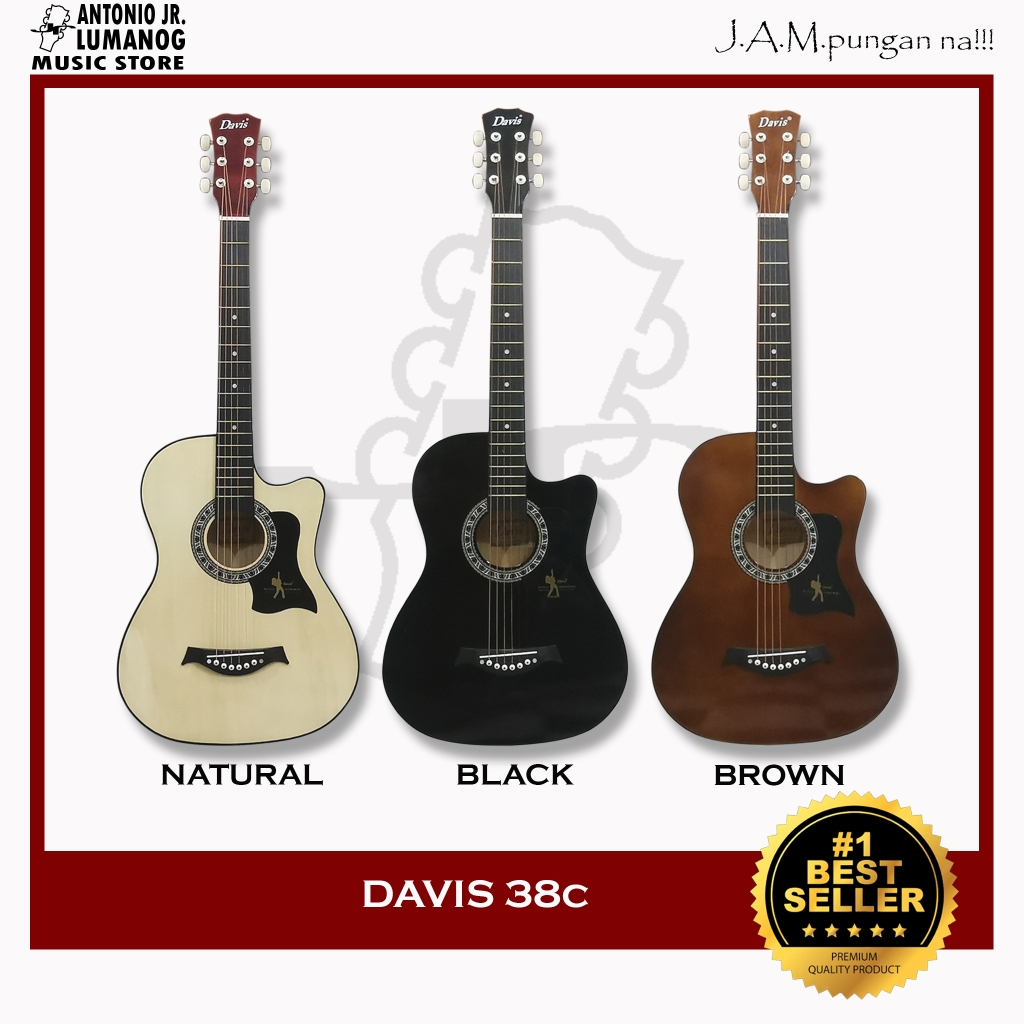 Davis 38 Acoustic Guitar cut-away BY: ANTONIO LUMANOG JR. Package A / Package B