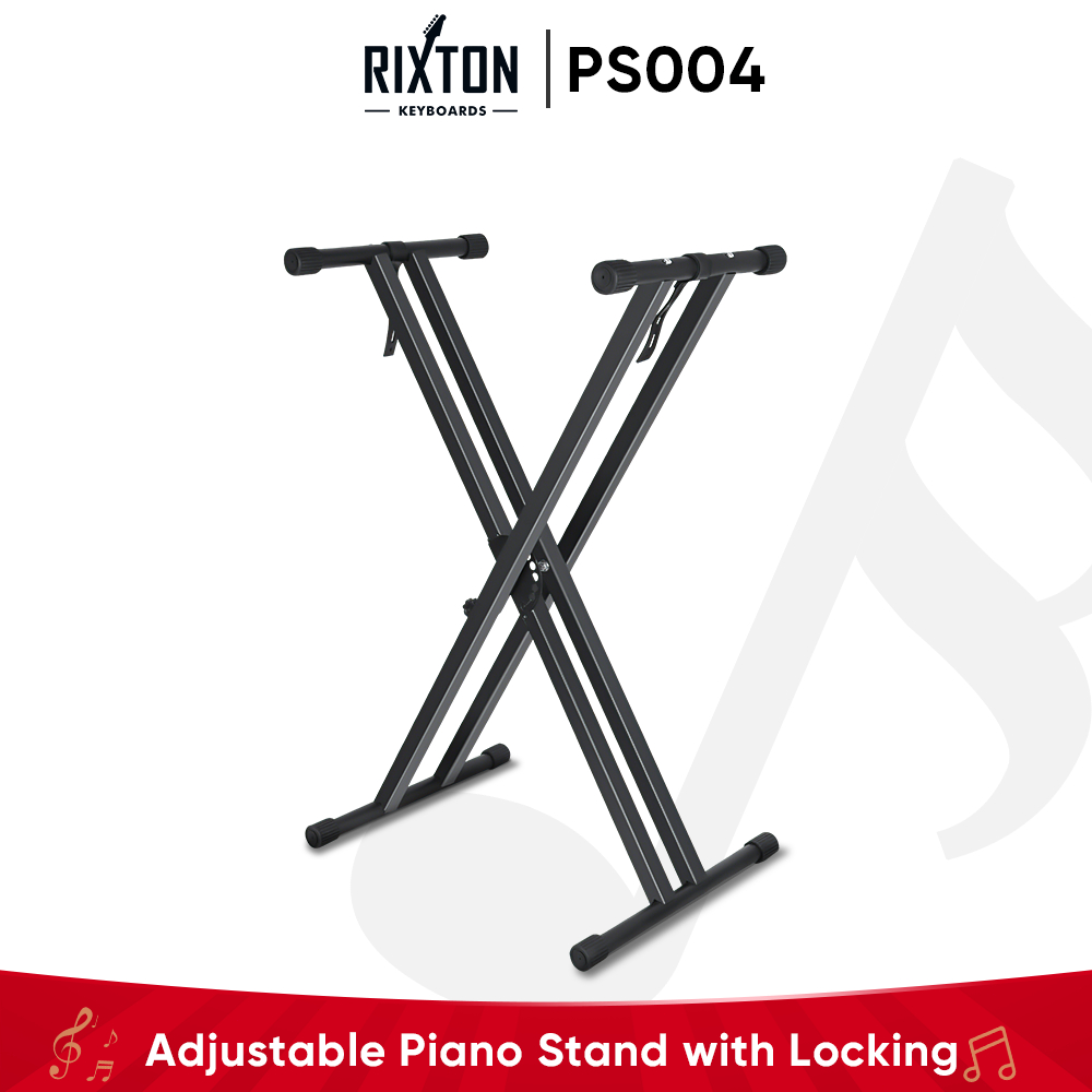 RIXTON X-Shaped Folding Piano Stand Portable Keyboard Stand Metal Stand for 54/61/76 Piano