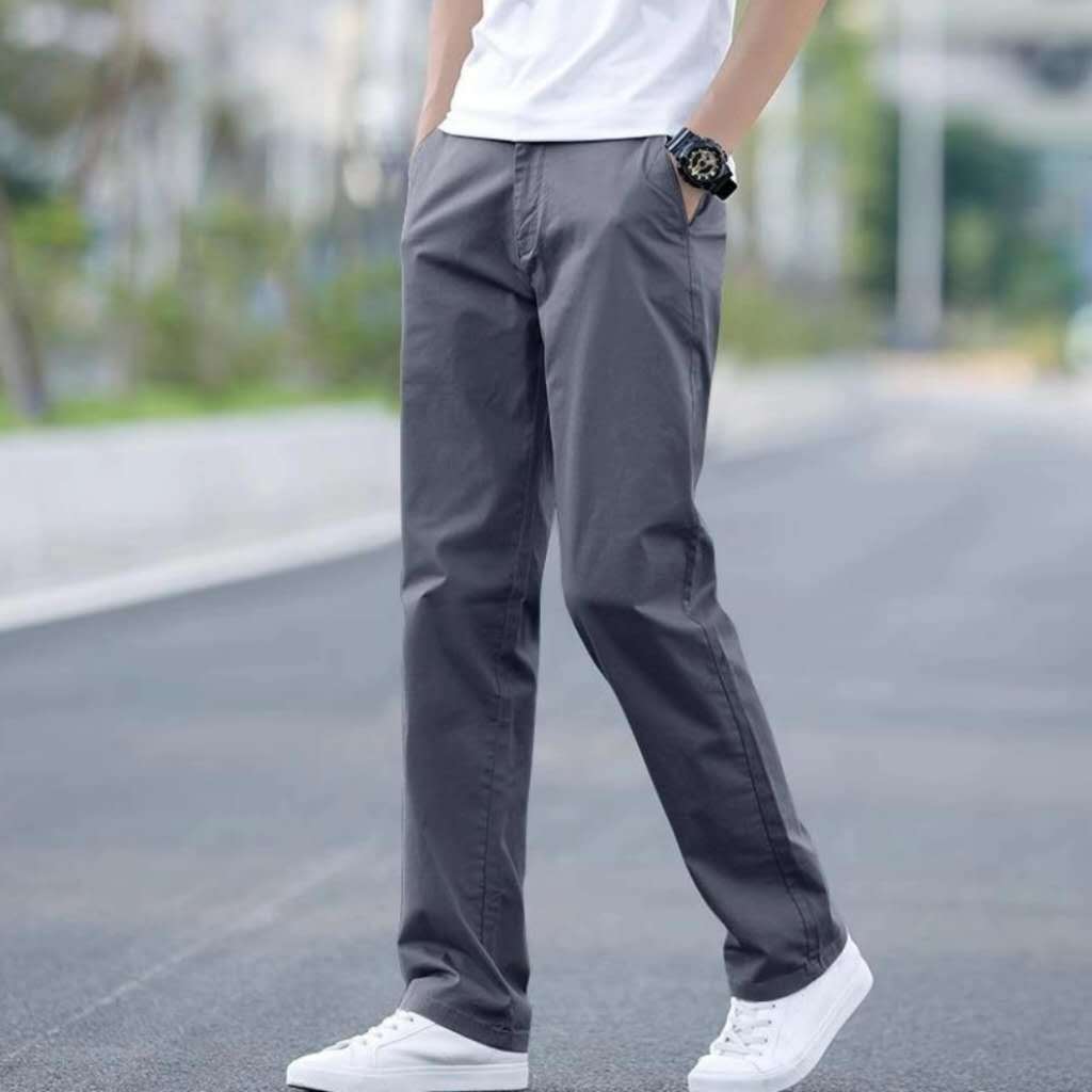 [VICKY JEANS]8 Color 28-40 Men's Stretch Casual straight cut pants wide-leg pants