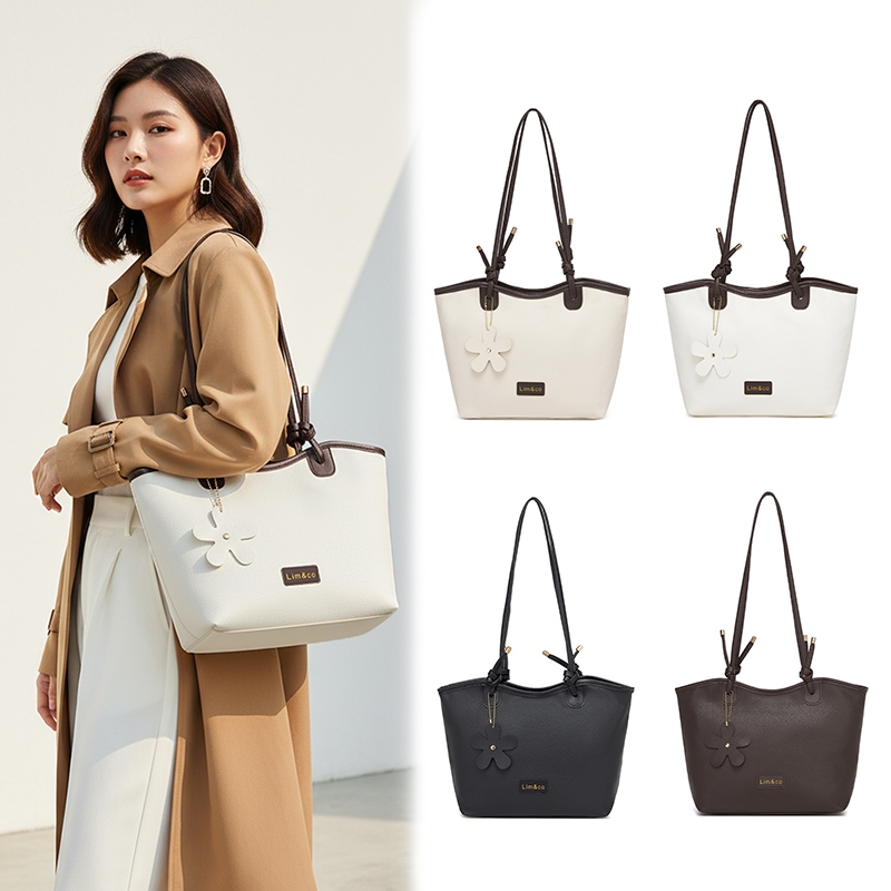 Mumu 8011 Pu Leather Women Simple Cute Tote Bag Shoulder Bags For Woman Students Office