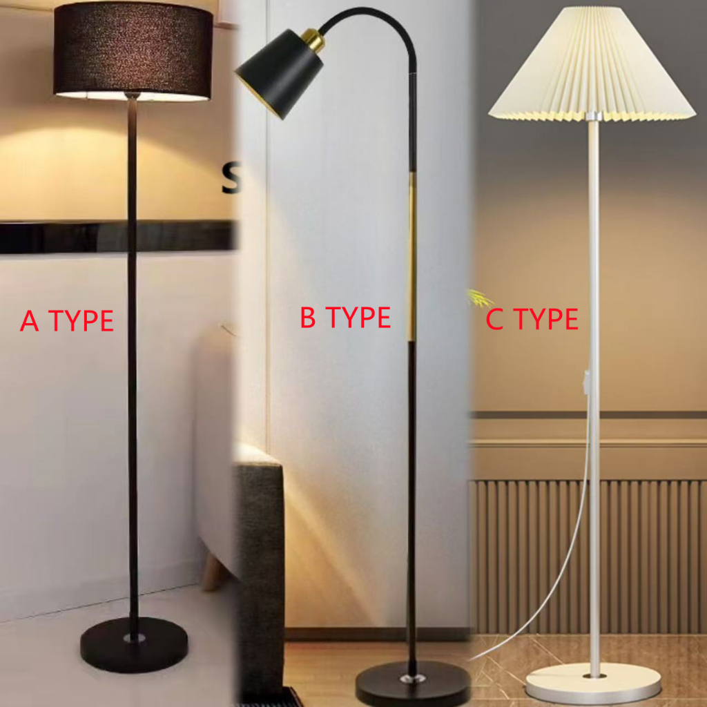 COD Floor Lamp Creative Fabric Lamp for Living Room Bedroom Bedside Lamp Modern Decorati Study floor