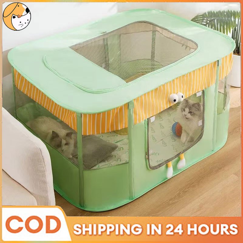 Portable Pet Tent Indoor Cattery House Foldable Cat Birthing Room Outdoor Travel Pet Tent