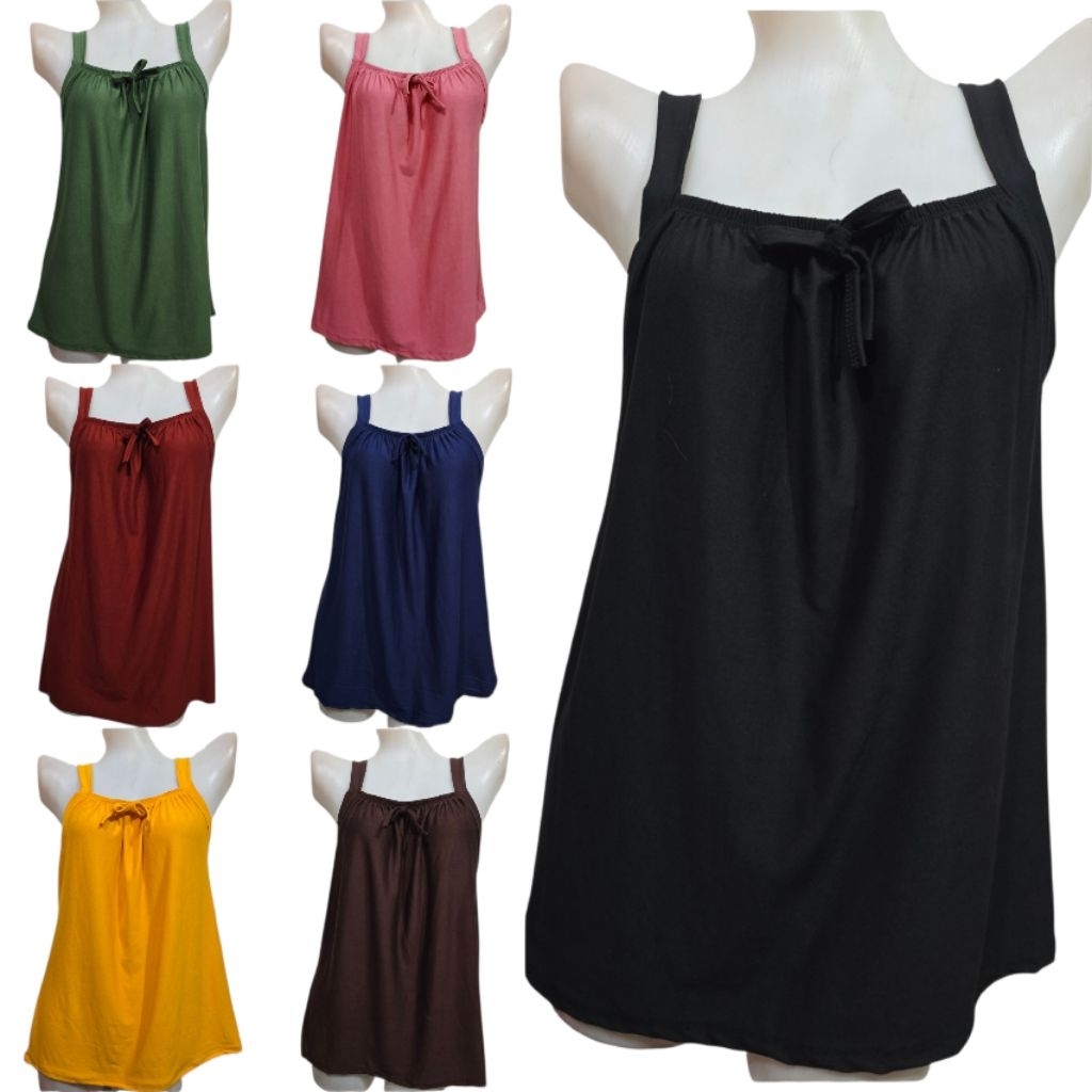 Pambahay Sleeveless Ribbon Tops for Women fit up to XL