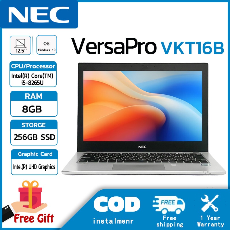 NEC VKT16B 12.5‘’ Ultra-thin and lightweight Laptop with Core i5-8th Gen Processor 8G RAM 256G SSD