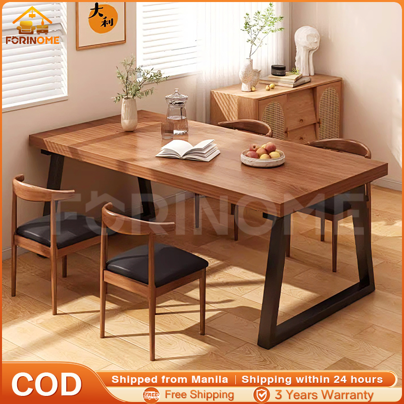 Wood Dining Table Restaurant Table Heavy Duty Strong Classical Table Home Furniture 100/120/140cm