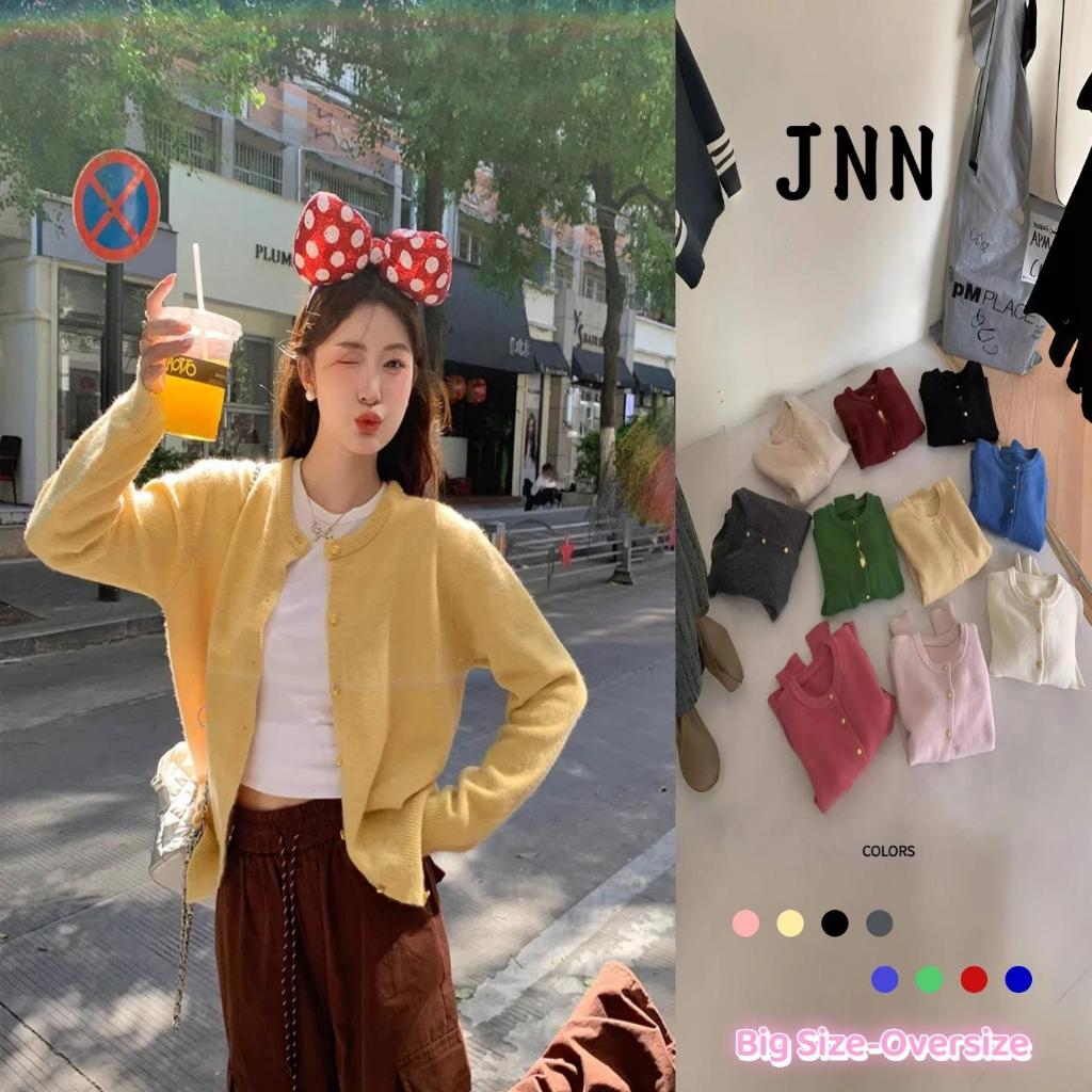 JNN Vintage Gentle Style Small Gold Button Knitted Cardigan for Women Korean