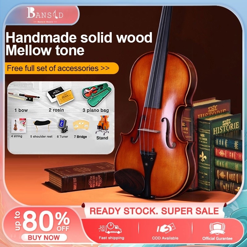 #COD Bansid Music Professional violin 4/4 full set of rosin violin with free packaging