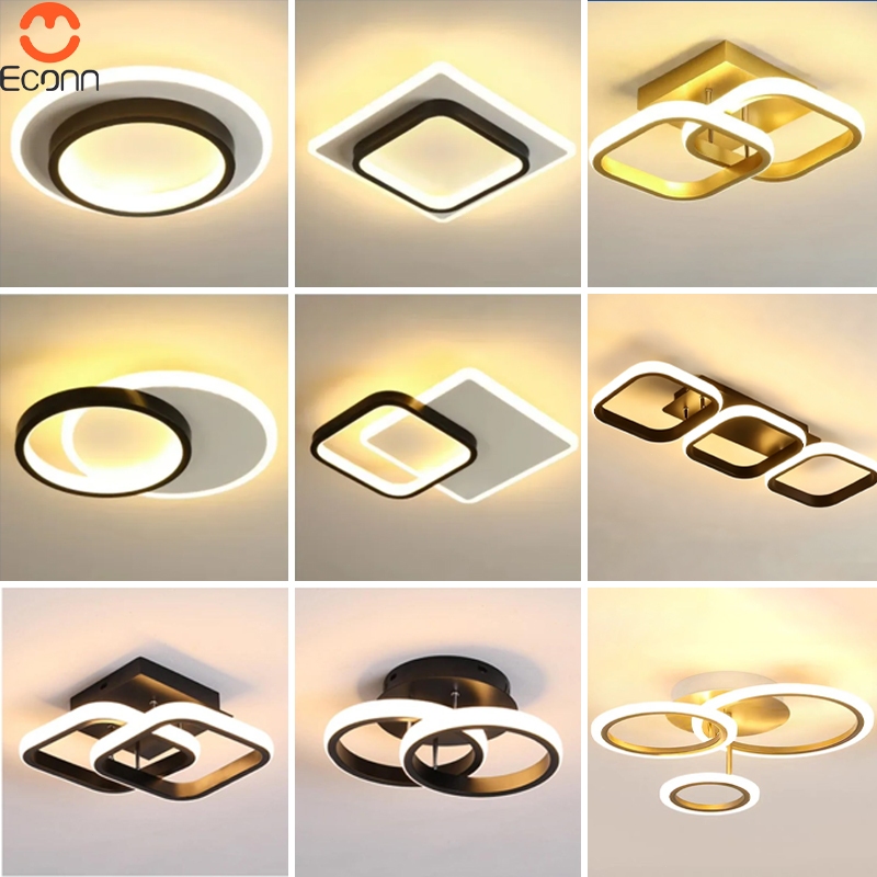 LED Ceiling Light Nordic Modern Tricolor Ceiling Lamp for Bedrooms Corridor Chandelier Decoration