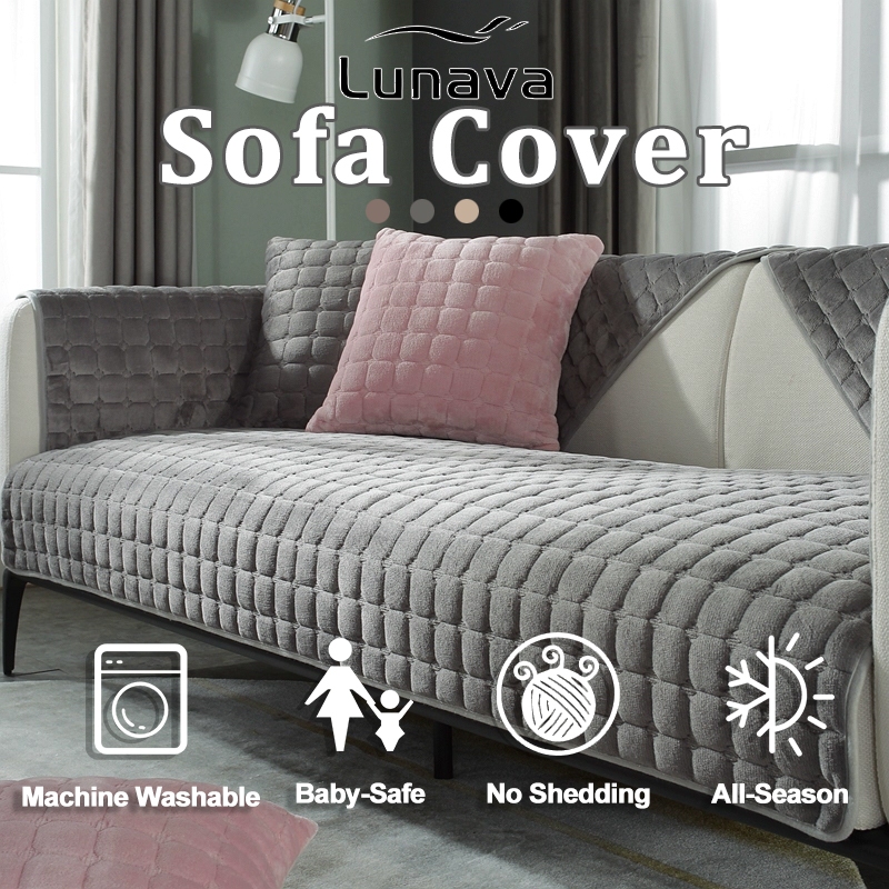 LUNAVA Sofa Cover Plush Sofa Cushion Non slip Fabric Sofa Cover Set 1/2/3/4 Seaters
