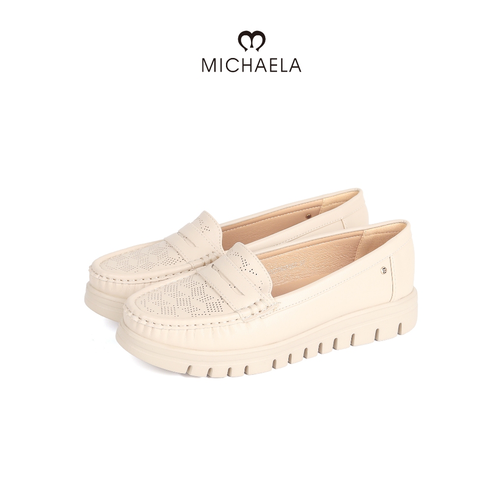 MICHAELA Stylish Platform Penny Loafers 3CM Breathable Anti-Slip Comfy for Daily Work SH6527098 CX