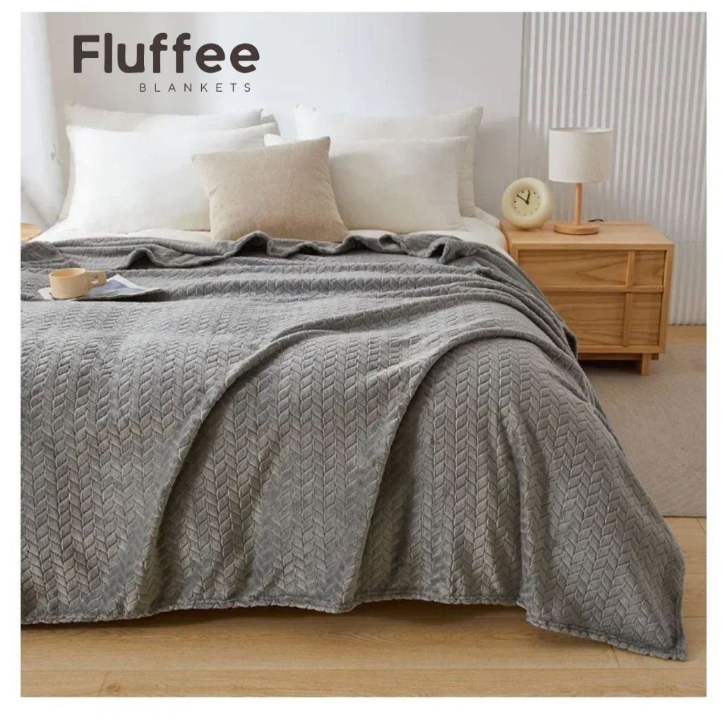 Fluffee - Wheat Fleece Blanket soft blanket comfy blanket warm blanket malambot kumot throw blanket