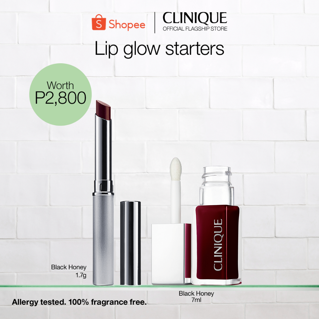 Clinique - 2-pcs Lip Set with Almost Lipstick 1.7g + Lip & Cheek Oil 7ml