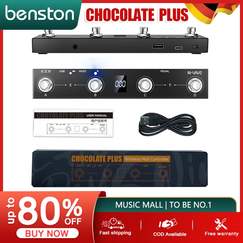 M-VAVE Chocolate Plus Wireless Midi Controller Programmable Wireless Midi Controller 4 Buttons