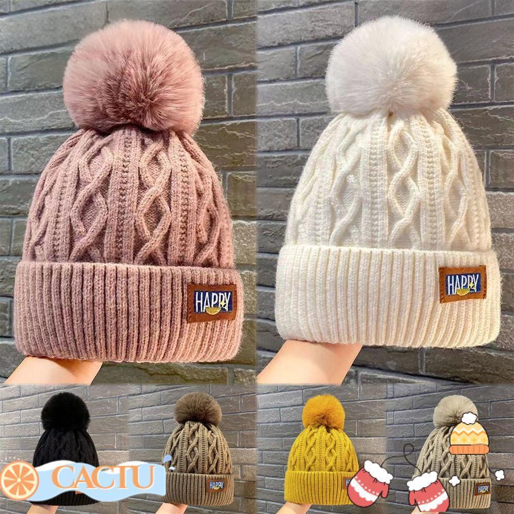 Knitted Cap Thickened Keep Warm Winter Hat Casual Beanie Hats Outdoor For Men And Women
