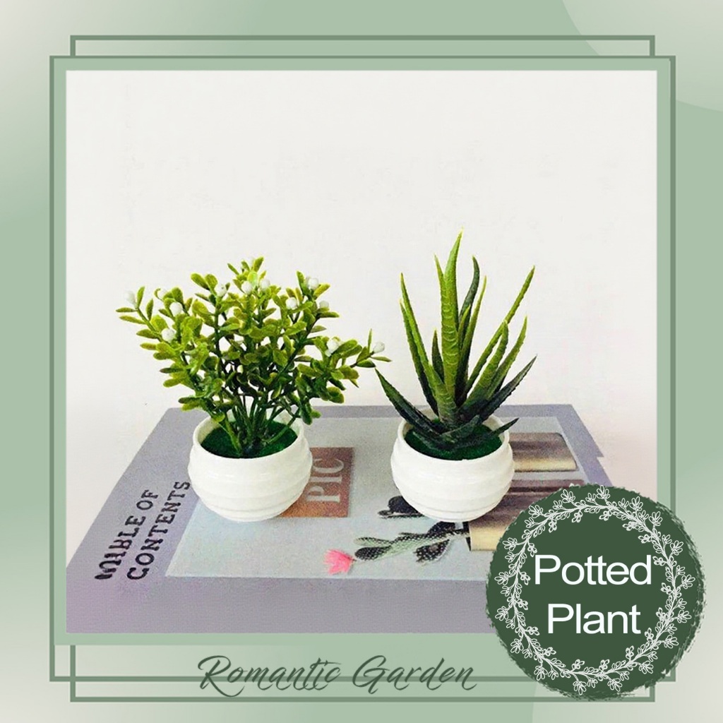 Mini Artificial Potted Flower – Plastic Simulation Plant for Home or Office Decor
