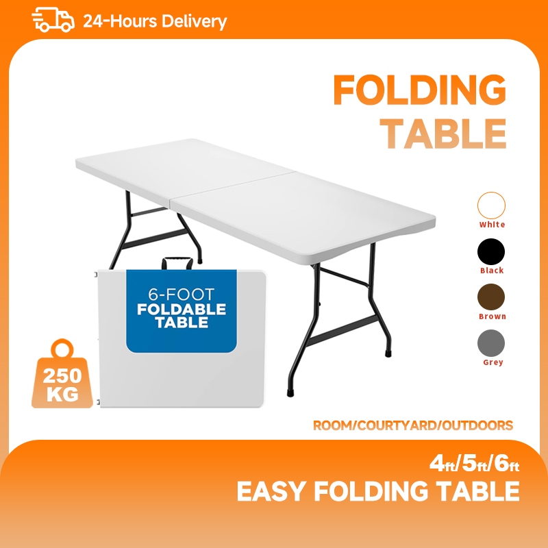 4\5\6\8FT Heavy Duty Folding Table-Portable Dining/Outdoor/Camping/Set up a stall/Room/School/Church