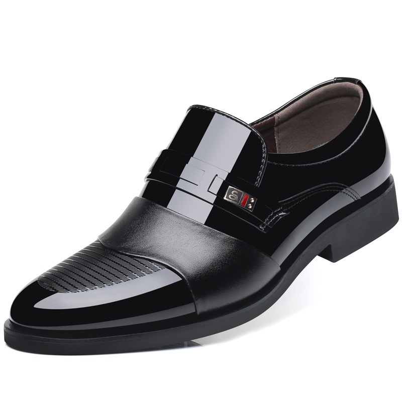 Oxford Shoes Business Dress Shoes Formal Leather Shoes Waterproof Loafer Men's Black Leather Shoes
